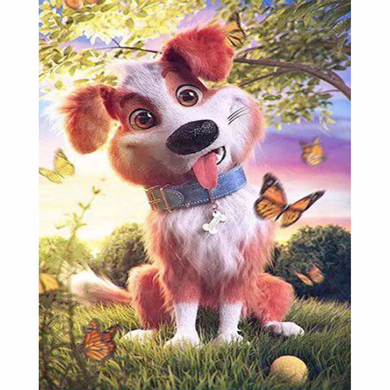 

5D Diamond painting,full DIY Diamond Embroidery,cute animal Dog Square&Round Cross Stitch Rhinestones,handcrafts,home decoration
