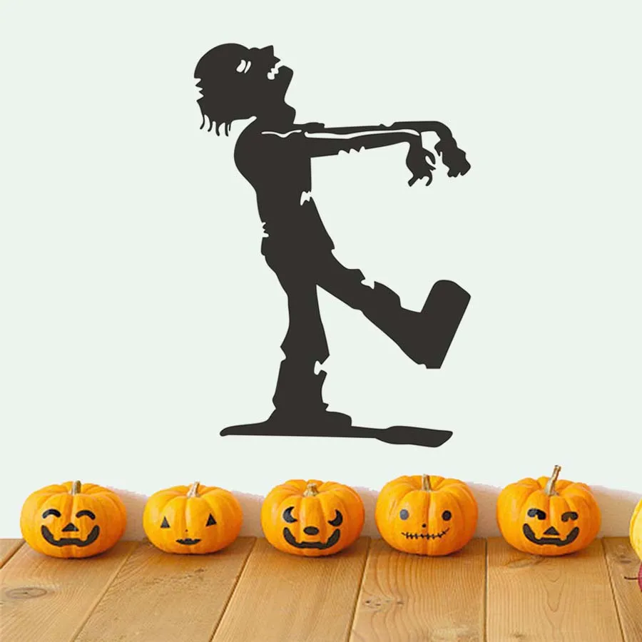 Walking Zombie The Mummy Halloween Party Decals Modern Wall Sticker For Kids Bedroom Living Room Home Decor Waterproof Wallpaper (2)