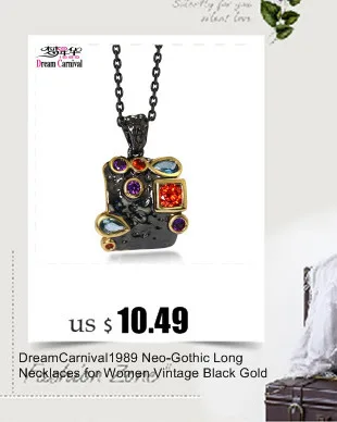 DreamCarnival1989 Neo-Gothic Long Necklace for Women Big Oval Hollow Egg Pendant Red Purple CZ Collier Bijoux Black Gold Color