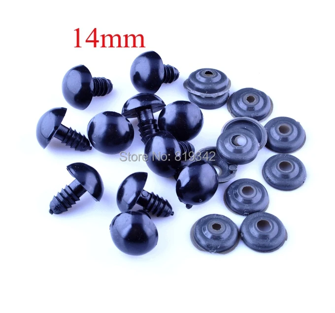 

14mm 60pcs/lot plastic toy doll eyes Safety Eyes Handmade Accessories for Bear Doll Animal Puppet making Scrapbooking