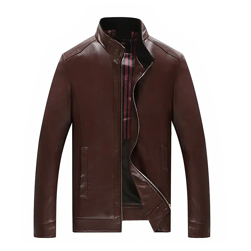 Mode Lâche 7xl8xl Cuir 4xl Casual Taille Extra Mandarin Arrivée La L Plus 2xl Hommes En Super Nouvelle Xl navy De Col Large 3xl brown Blue Black Veste BxEwYWPq
