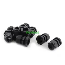10 шт. M20x1.5 черный нейлон 8-12 мм Водонепроницаемые кабельные сальники разъемы