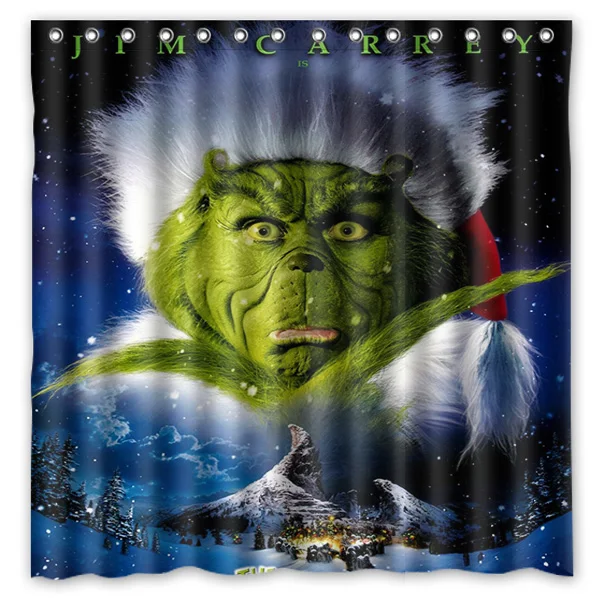 How the Grinch Stole Christmas Bath Shower Curtain 180x180cm Fashional