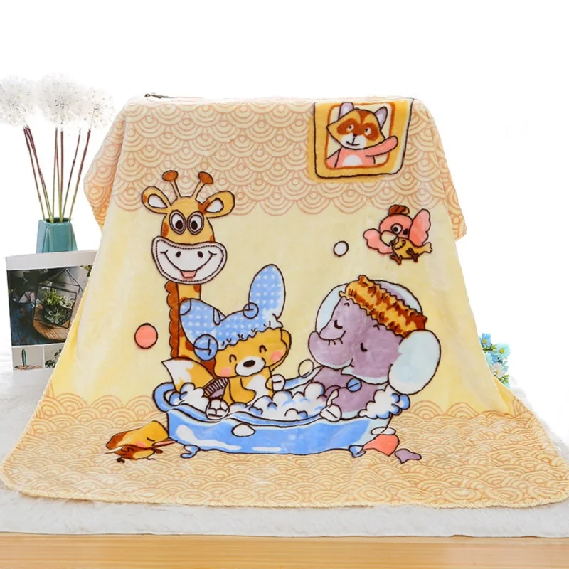 

Baby Cloud Blanket 100*110 Baby Blanket Autumn And Winter Double Layer Raschel Super Soft Cloud Blanket