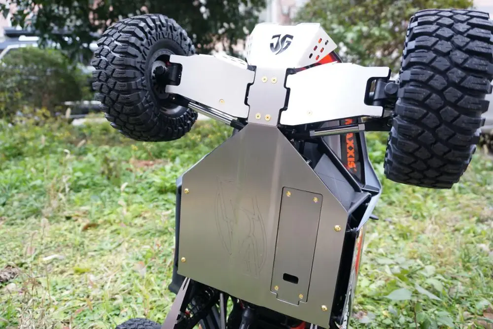 Stainless Chassis Armor Skid Plate front mid Rear for 1/6 LOSI SUPER