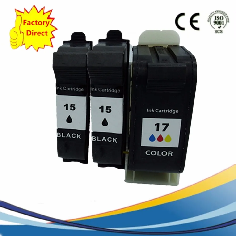 

3 x Reman Ink Cartridges For HP 15 XL 17 HP15 HP17 Deskjet 816c 825c 840c 841c 842c 843c 845c 825Cvr 845Cvr Inkjet Printer