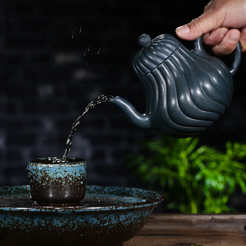 Эмалированный керамический чайник сырой руды знаменитый чистый полный ручной темно-красный эмалированный керамический чайник Циклон Остин мастер старый чайник