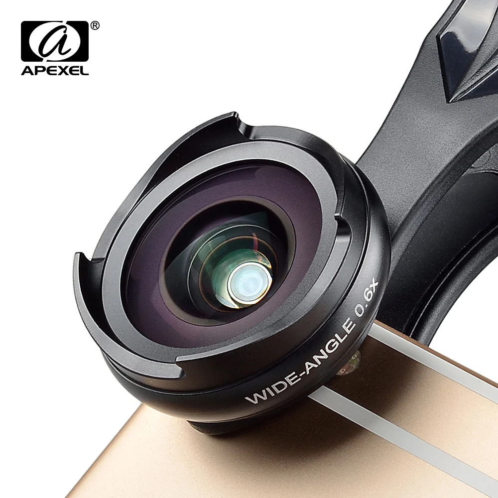 APEXEL 2 в 1 0.6x широкоугольный+ 10x макрообъектив Комплект Универсальный Профессиональный объектив камеры для iPhone x 7 8 6 plus samsung xiaomi phone