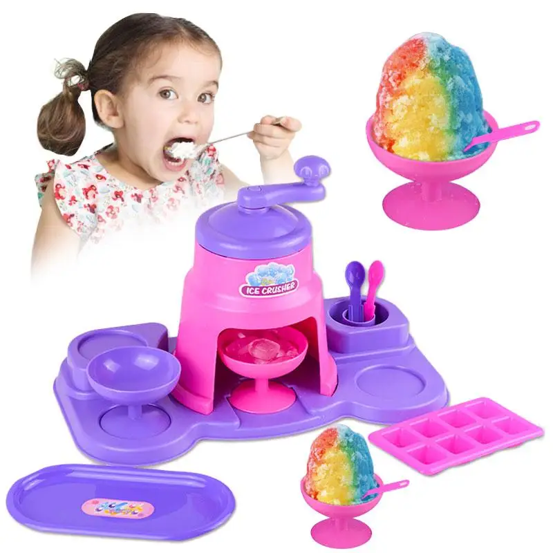 Дети дробилки льда Игрушечные лошадки playhouse игрушка детская Кухня Моделирование игрушка машина мороженого Игрушечные лошадки Рождественский подарок