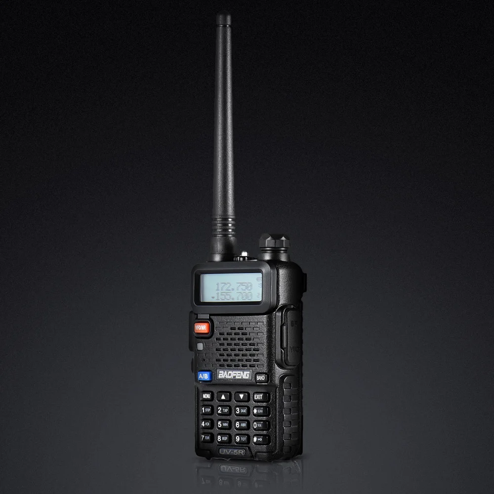 BAOFENG UV-5R переносная рация для внутренней связи двухстороннее радио FM приемопередатчик двухдиапазонный DTMF кодированный VOX Сигнализация светодиодный фонарик ключ блокировки