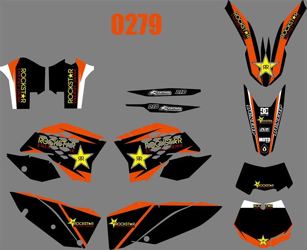 3 м 4 вида стилей команда графика фоны наклейки для KTM SX EXC 2008 2009 2010 2011
