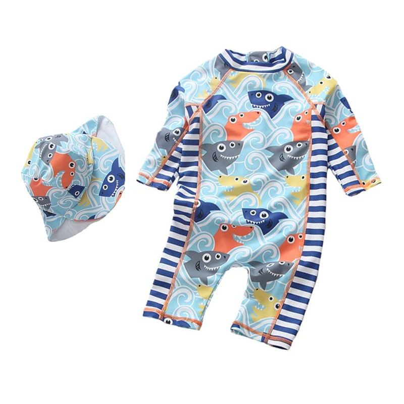 

Dollplus Boy Swimsuit Kids One Piece Children Beachwear Toddler Swimwear Kids Swimwear for Baby Boy Swimwear Cartoon Shark