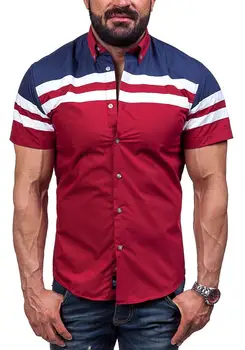 

COLDKER casual shirt slim fit short-sleeved tops man plus size men cloth social shirt for male
