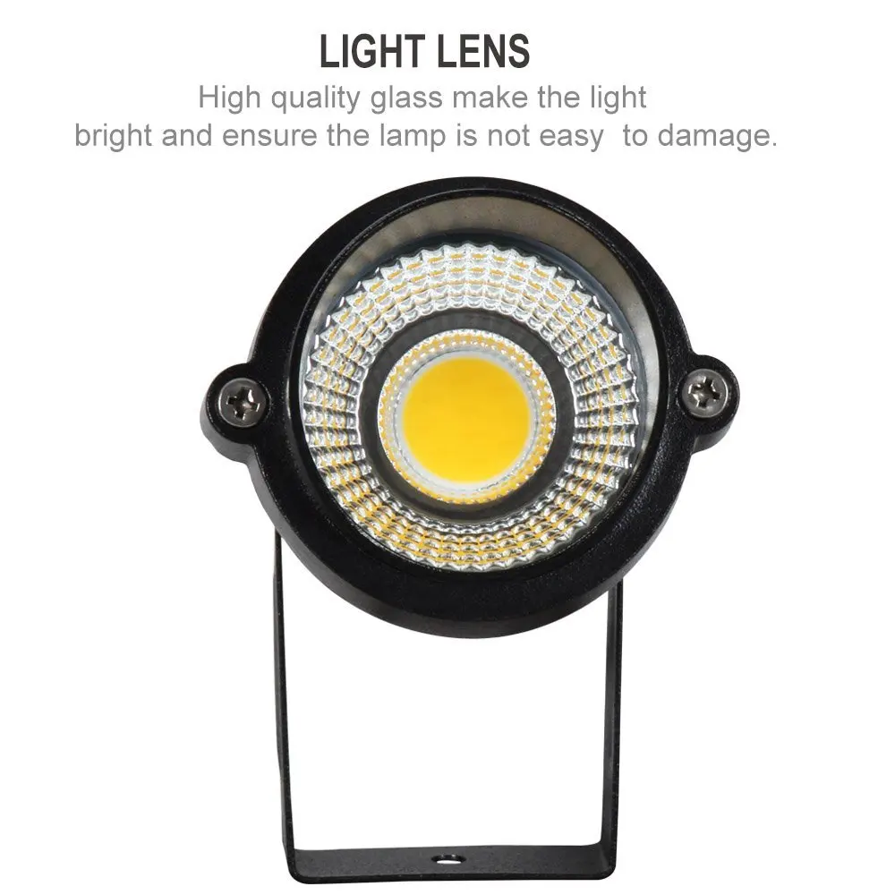 Conduziu a Iluminação da Lâmpada T-sunrise Pacote Paisagem Holofotes 5 w 1.8 m Decorativo Landscape Garden Wall Quintal Caminho Luz Quente 3000 k Branco 2 7 High Quality decorative yard lights