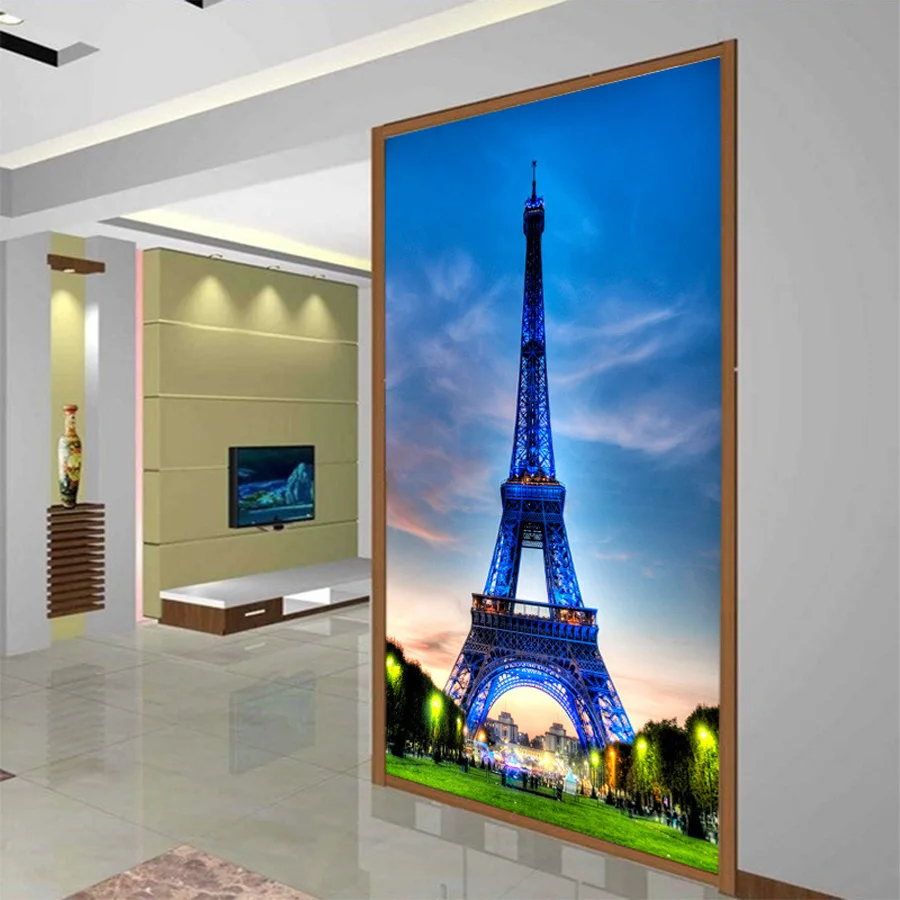 France Landmark Eiffel Tower City Building Photo 3d Wallpaper for Wall 3 d Livingroom Aisle Non-woven Mural Rolls Bedroom Decor