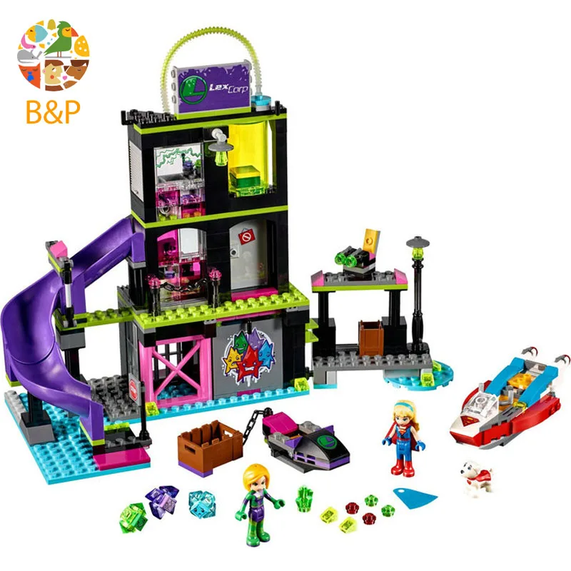 

Legoing 41238 438pcs Super Heroes DC Girls Lena Luthor Kryptomite Factory Building Blocks Brick Toys For Children Gift 10690