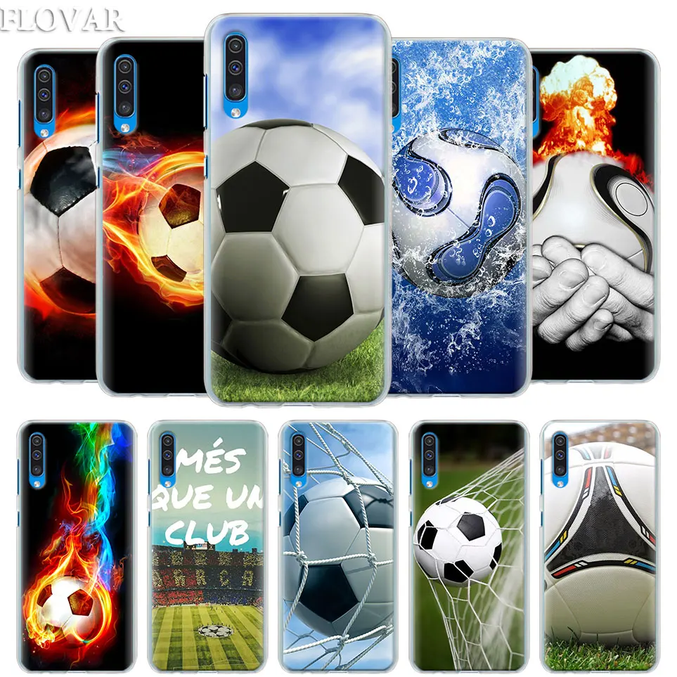 

Fire Football Soccer Ball Case Cover for Samsung Galaxy A30 A40 A50 A70 A6 A8 Plus A7 A9 2018 M30 Phone Case Coque