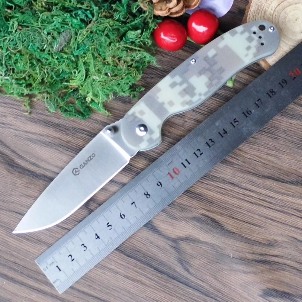 Ganzo G727M 58 60HRC 440C font b blade b font G10 handle 5 colors folding font
