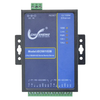 

ECS8102BH 2-port RS485/422 to Ethernet serial server RS485 to network port wide version