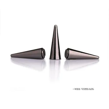 

50pc Metal Punk Spikes Gothic Cone Stud Screwback Large 1 1/8'' Gunemtal