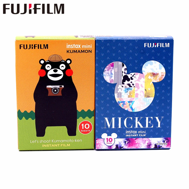 

Fujifilm 20 Sheets Fuji Instax New Mickey+KUMAMON kumamoto bear Film For Mini 8 9 50s 7s 90 25 Share SP-1 SP-2 Instant Camera