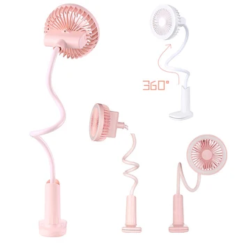 

Mini Fan Handy Small Desk Desktop USB Cooling Fan Portable USB Fan flexible with LED light 2 Speed Adjustable Cooler for child