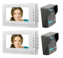 Freeship de dhl 7 “Seguridad para el hogar Cámara Con Conexión de Cable Video de La Puerta Teléfono Intercom Cámara de vídeo timbre de la Unidad Exterior y la Unidad Interior