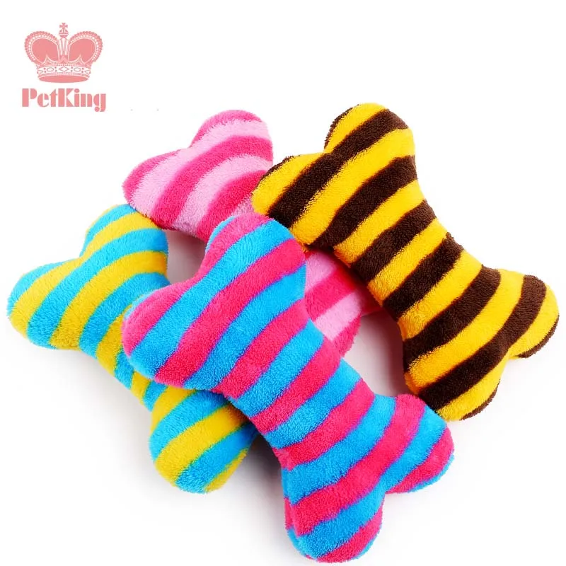 

Cute strip Plush pet dog cat Sound squeakers squeaky Toy for small dog Chihuahua dog puppy chew play bone toy pet product