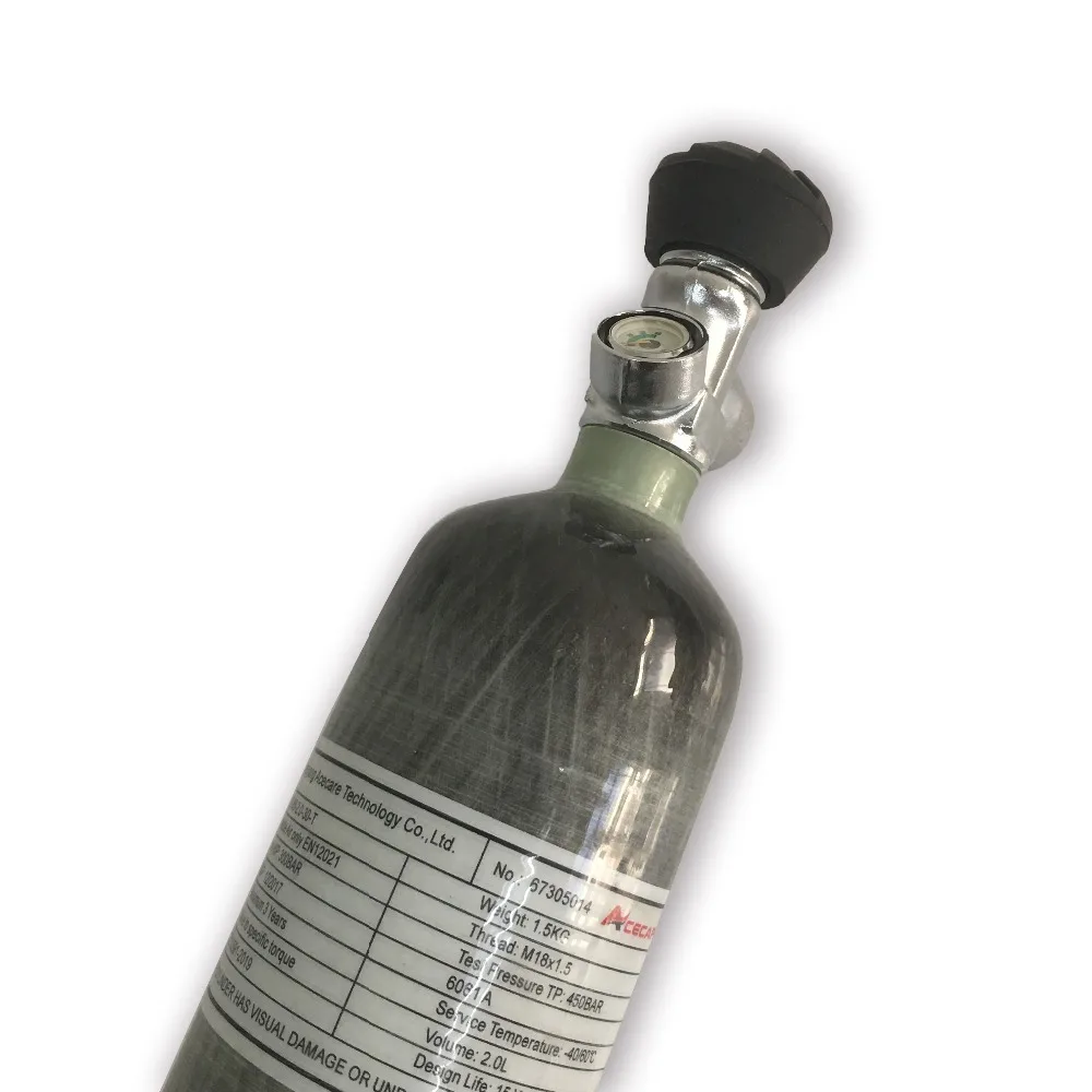 AC10231 Mini Paintball Pcp 2L 4500Psi Ce Hunting Carbon Fiber Air Gun Tank For Paintball Air Gun Airforce Condor Acecare