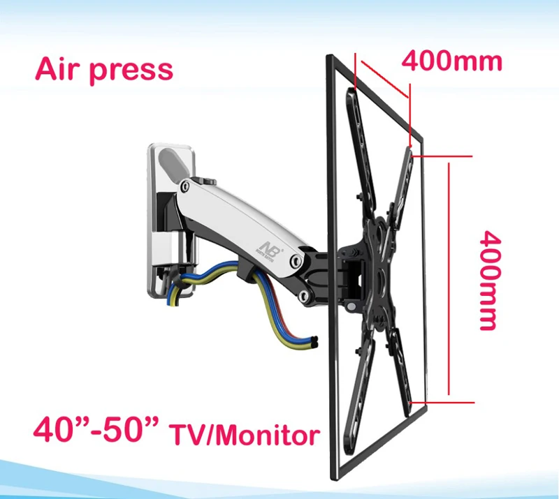 NB F350 30-5" алюминиевый настенный поворотный газовый пружинный кронштейн 8-16 кг тв крепление VESA стенд ЖК-монитор стойка выдвижной поворотный кронштейн