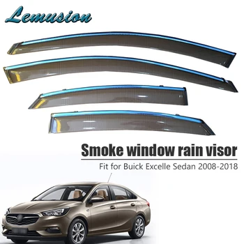 

High Quality 4pcs Smoke Window Rain Visor For Buick Excelle Sedan 2008-2018 Styling ABS Vent Sun Deflectors Guard Accessories