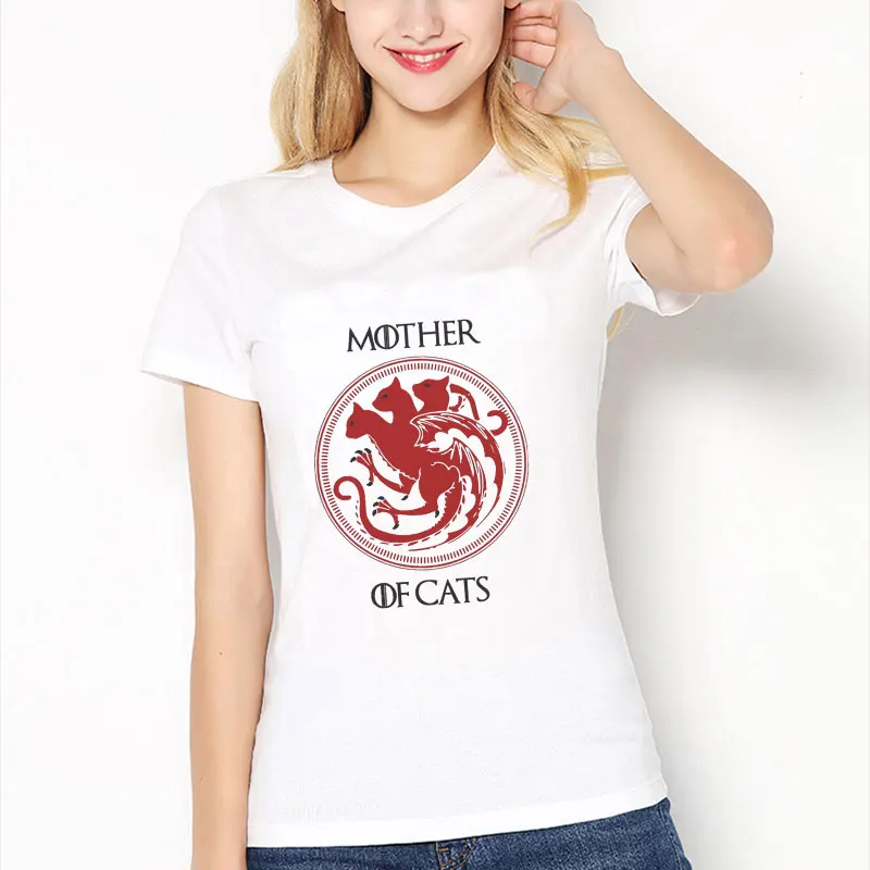 

Women T Shirts Mother Of Cats 2019 New Fashion Funny Casual Tee Summer T-shirt Cat Shirt Tumblr Plus Size Short Sleeve Lady Tops