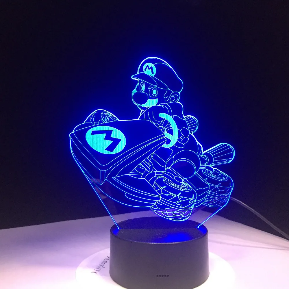Mario 3D Visualization lamp Night Light USB LED Lighting Decor