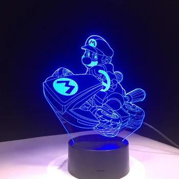 

Mario 3D Visualization lamp Night Light USB LED Lighting Decor luminaria Children Table KIDS TOYS