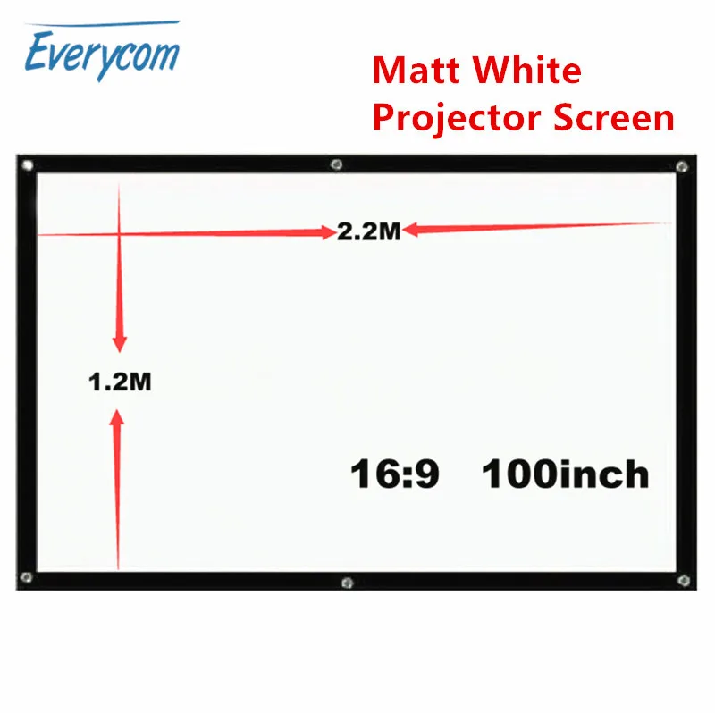Special Design Fabric Projection Screen 100 inch 169 Ratio For Home