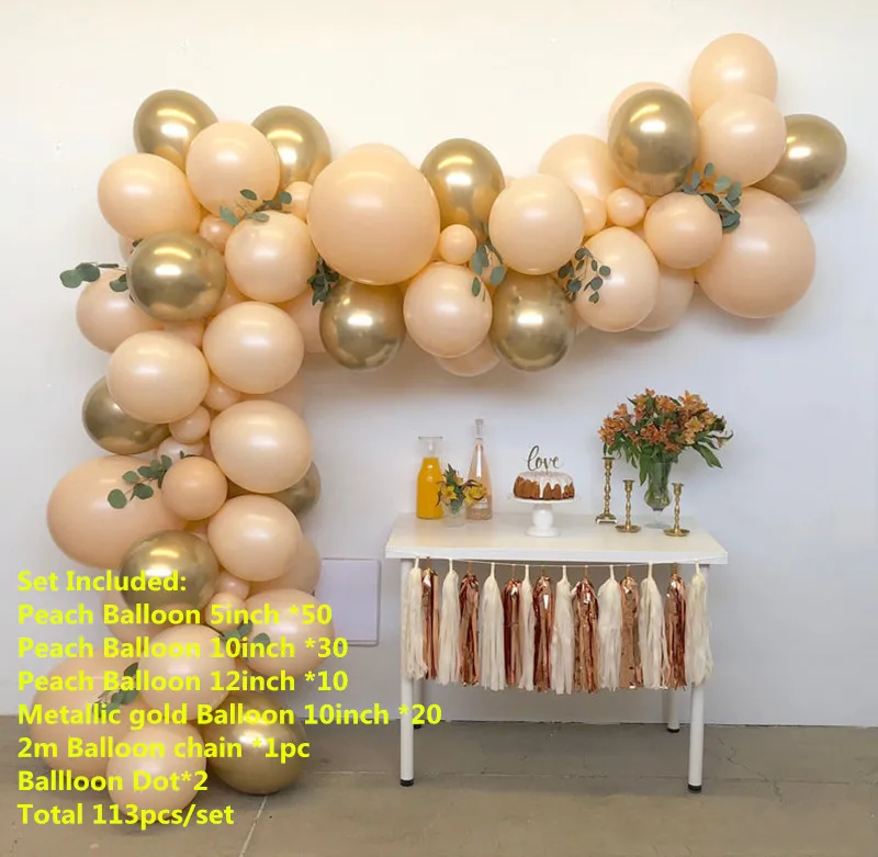 1 комплект из розового золота зеленый персик Пастель воздушные шары-гирлянды арочный комплект конфетти для дня рождения, для свадьбы или «нулевого дня рождения» юбилей, вечеринка, украшение