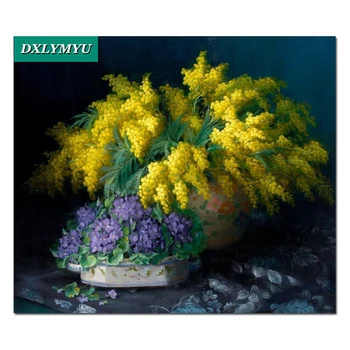 

Diamond Embroidery sale Cross Stitch Yellow sea celosia Kit Picture of Rhinestones Diamond Mosaic Full Square Diamond painting