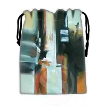 Новая известная Западная картина маслом#7 Пользовательский логотип напечатанный получить мешок степень сжатия сумки drawstring сумки размер 18X22 см TW902# u7