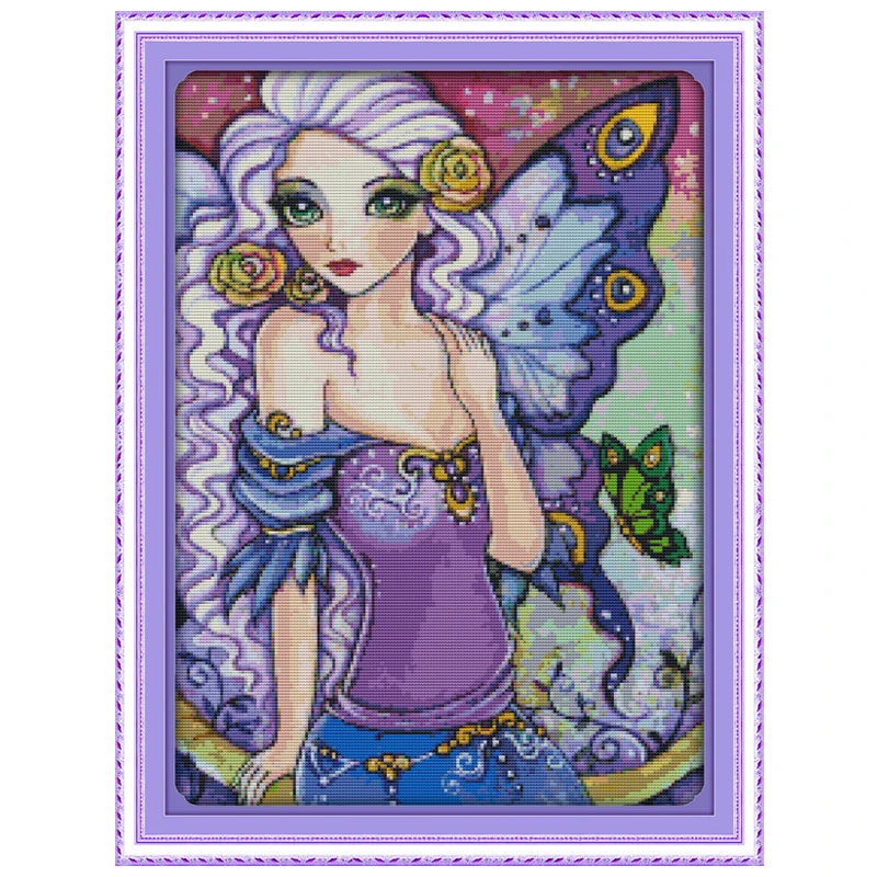 Butterfly Fairy Patterns Counted Cross Stitch 11CT 14CT ...