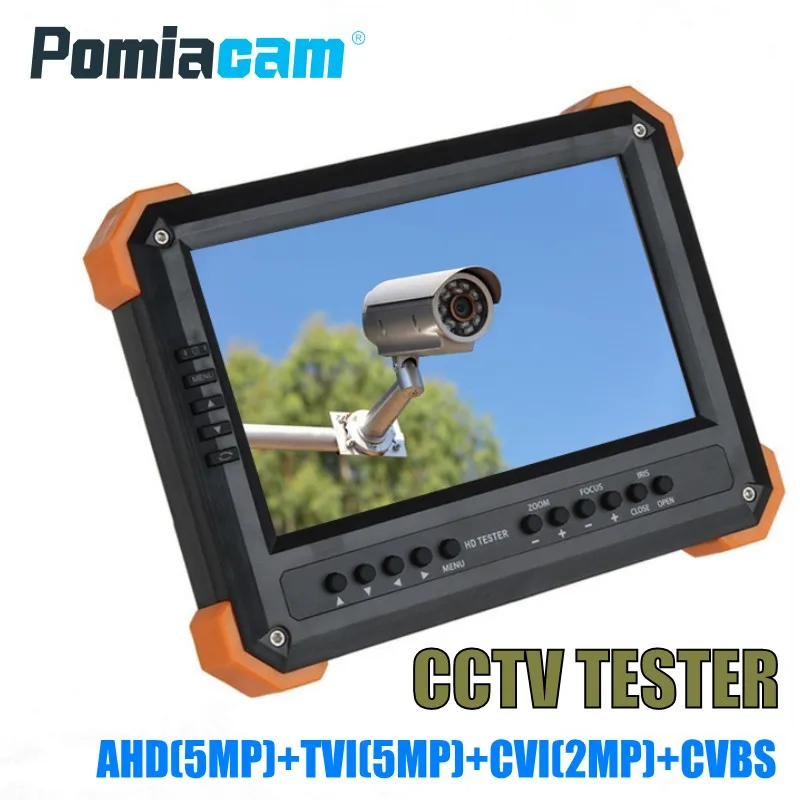 DHL Бесплатная 7 дюймовый ЖК дисплей 5MP AHD TVI 2MP CVI Аналоговый тестер камеры
