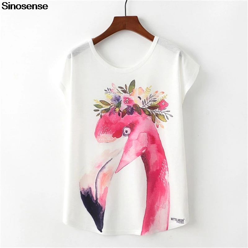 

New Flamingo T Shirt Women Brand T-shirts 2019 O Neck Short Sleeve Cotton Tshirt Harajuku Summer Tops Casual Tee Shirt Femme