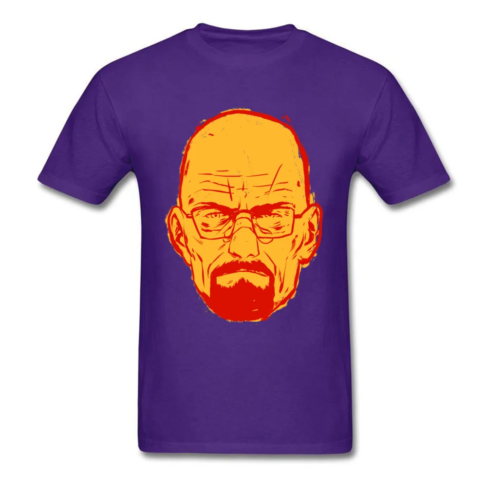 Heinsenberg Geek Summer/Fall 100% Cotton Fabric Round Neck Adult Tops T Shirt Tshirts Company Short Sleeve Top T-shirts Heinsenberg purple