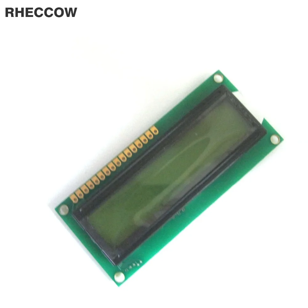 

RHECCOW 3.3V 1601 16X1 16*1 80*36 Character LCD Module Display LCM Yellow Green blacklight Black character