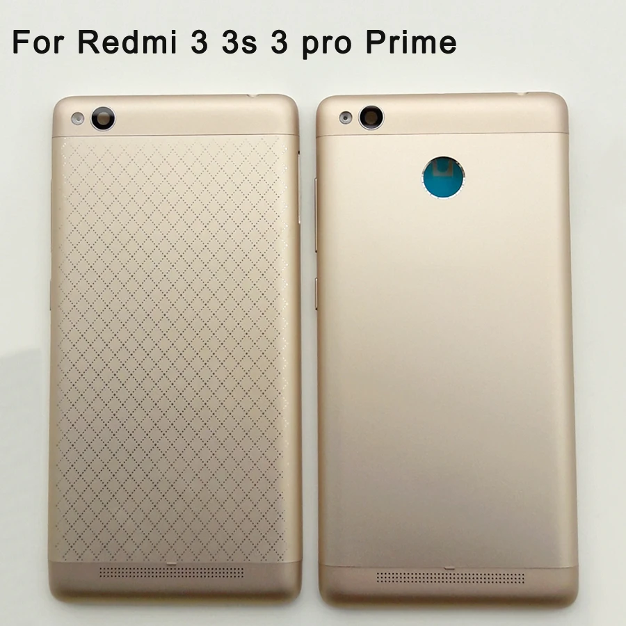 Крышка батарейного отсека для Xiaomi Redmi 3 3s 3 pro Prime 5'0 дюймов задняя крышка батарейного отсека Корпус Крышка+ Кнопка громкости запасные части