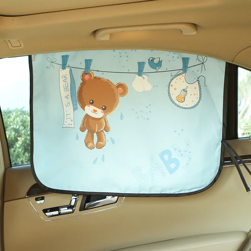 Car Windshield Car Sun Shade Curtains Cute Cartoon Car Styling Rear