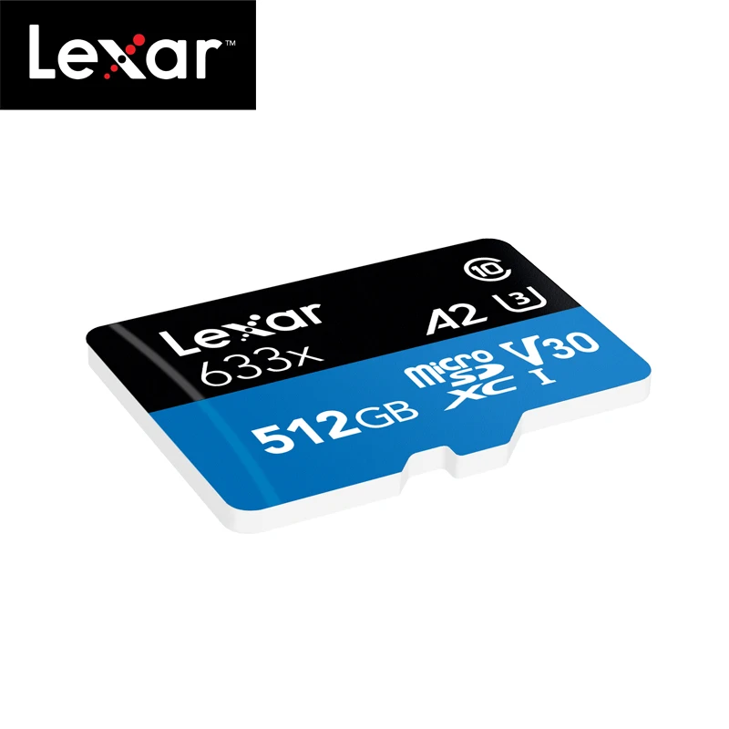 100% Original Lexar 512GB Micro SD Memory Card high speed up to Max 100M/s 512GB C10 633x cartao de memoria TF Flash Card 100% Original Lexar 512GB Micro SD Memory Card high speed up to Max 100M/s 512GB C10 633x cartao de memoria TF Flash Card