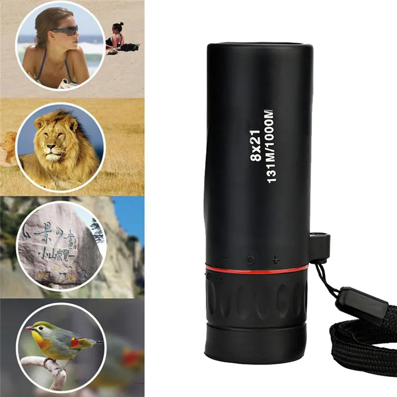 New Monocular Telescope 8x21 Camping Hunting Sports Telescope Handy Scope Compact Monocular Binoculars Portable Black #3d28 (8)
