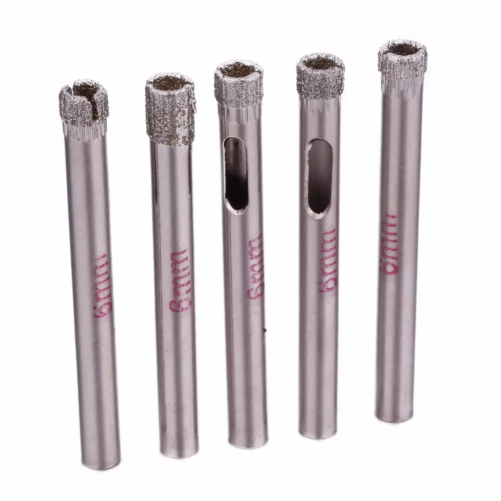 5Pcs 6 20 mm Diamond Hole Saw Granite Drill Bit Coated Masonry Drilling