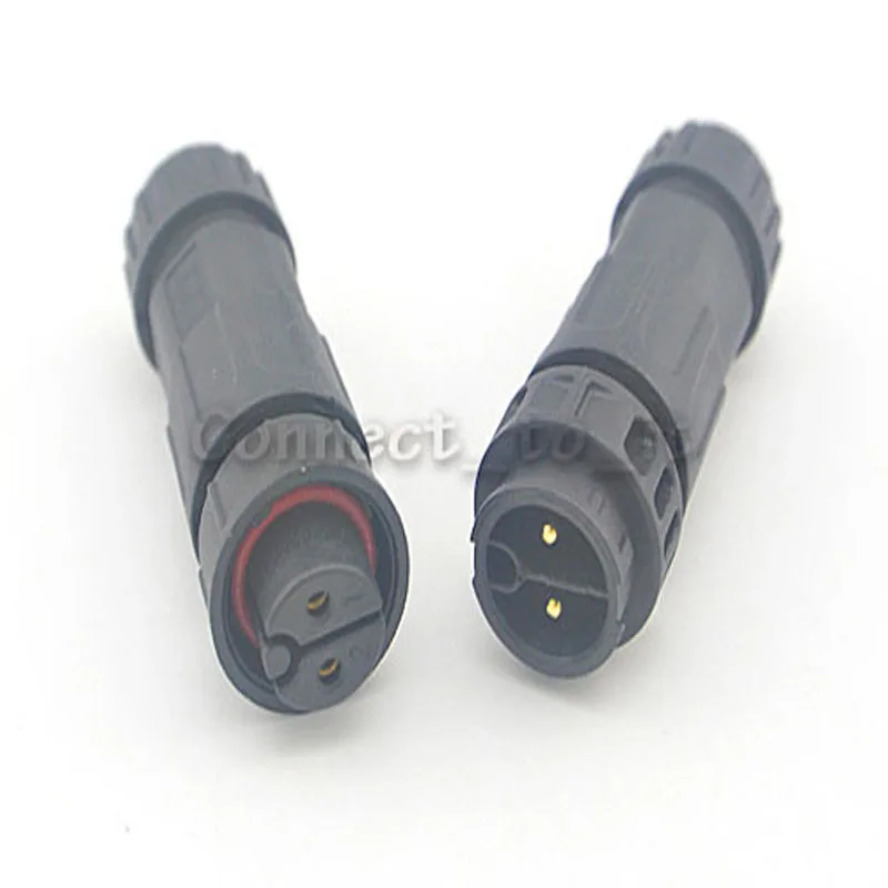 

Butt 2 Pin Waterproof Adapter Male Female Assembly Quick Connect Nylon Electrical Terminal Wire Connector Plug Socket