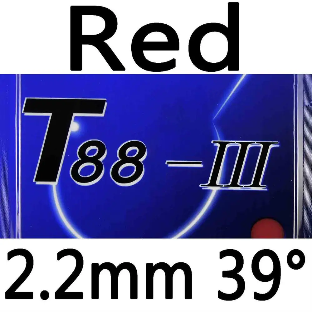 Sanwei T88-III(T88-3, T88 3) Управление+ петли пипсов-в настольный теннис(пинг-понг) Резина с губкой - Цвет: Red 2.2mm H39